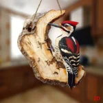 Vintage 2D Bird Wooden Wall Sign – Farmhouse Décor (8in)