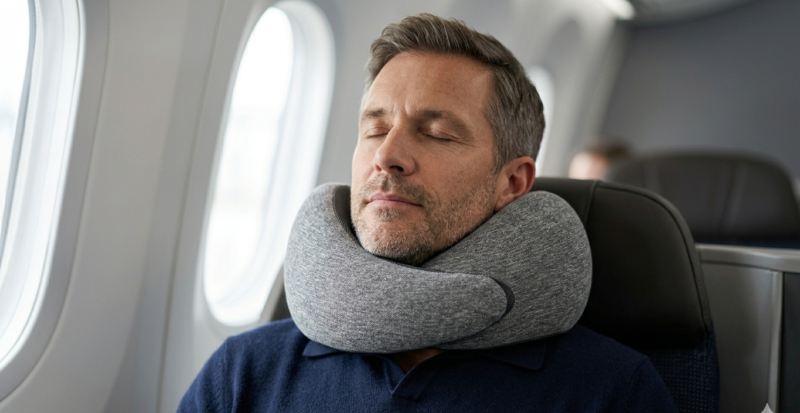 Rizzova Ergonomic Memory Foam Travel Neck Pillow