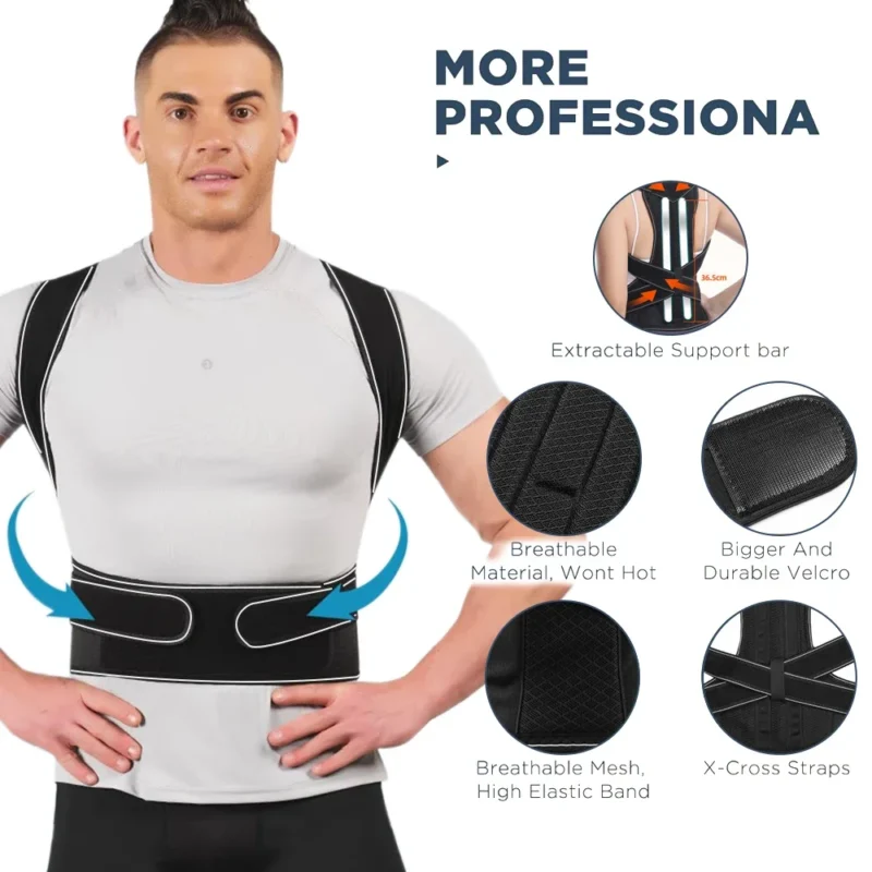 Adjustable Full Back Brace & Posture Corrector