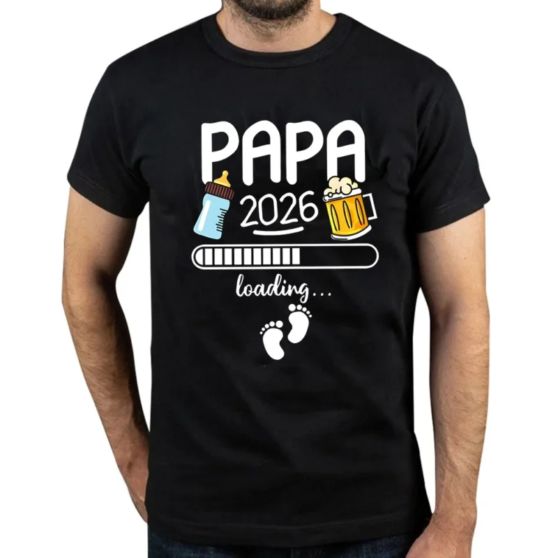 Papa 2026 French Text T-Shirt | Father's Day Beer Lover Gift