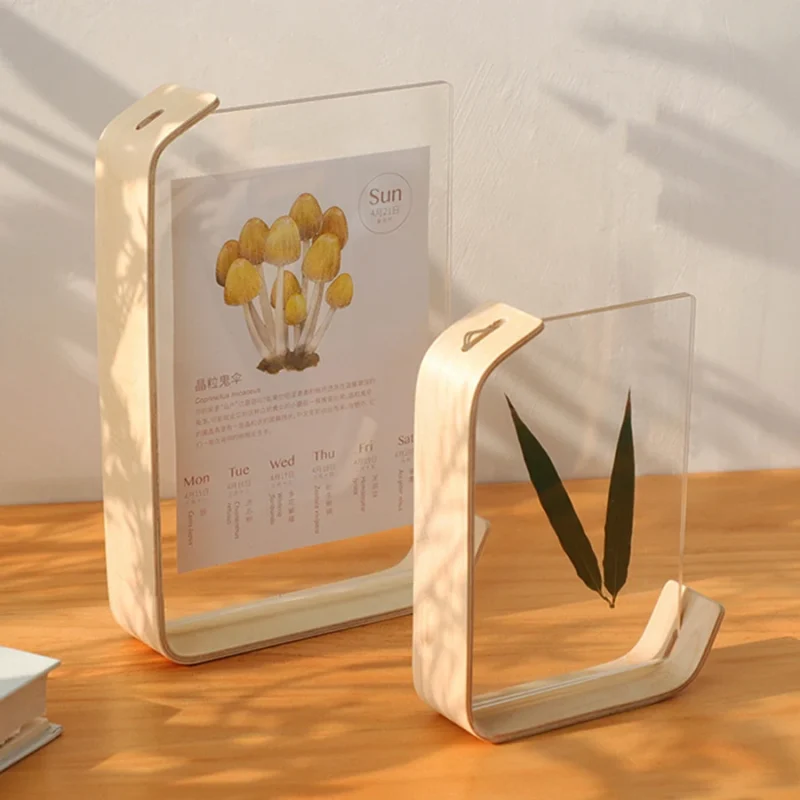 Acrylic & Beech Wood Photo Frame – Modern Display Frame