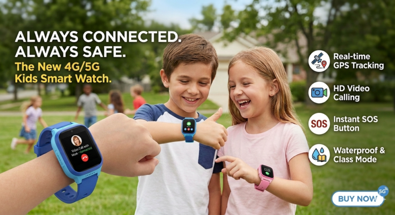 Lenovo 4G GPS Kids Smart Watch with SIM Card & Camera