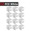 12PCS White