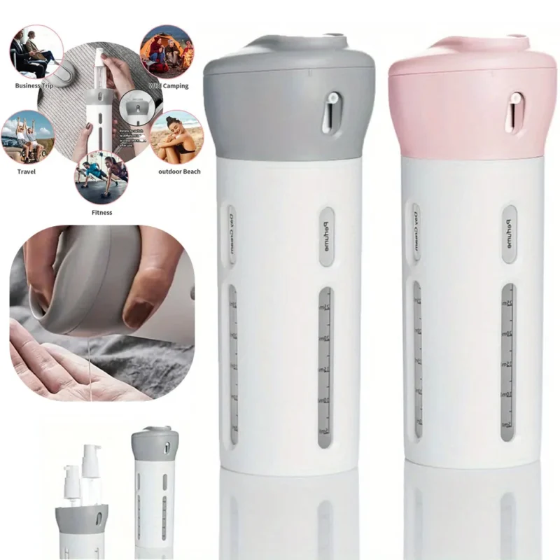 4-in-1 Refillable Travel Dispenser Bottles for Toiletries
